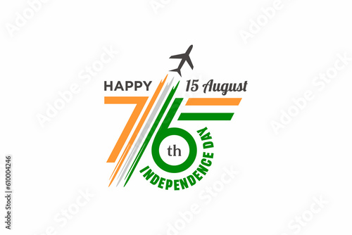 76 year Happy independence day India Vector Template Design Illustration, Seventy six years of indian independence day