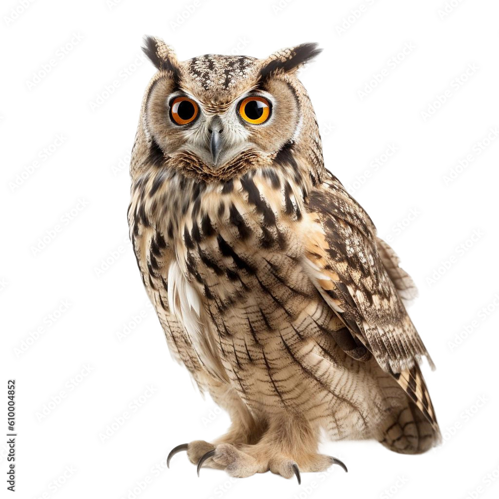 Naklejka premium Owl on white background