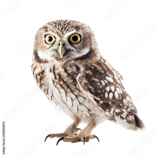 Owl on white background © Lucas