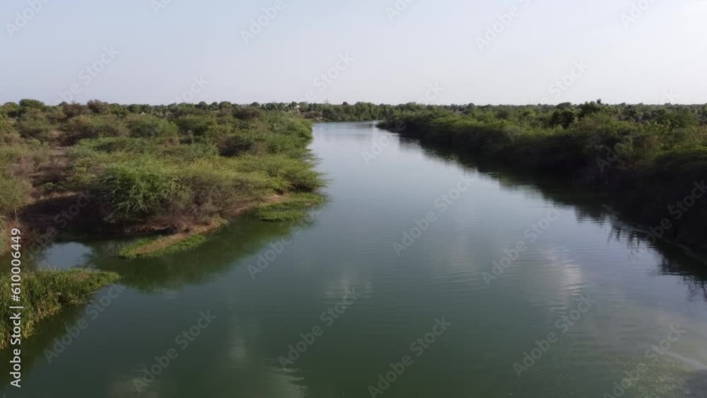 A bridge over a beautiful river in rural India A bridge over a beautiful river in rural India