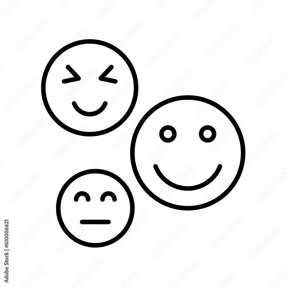 Fototapeta premium Happy emotion icon