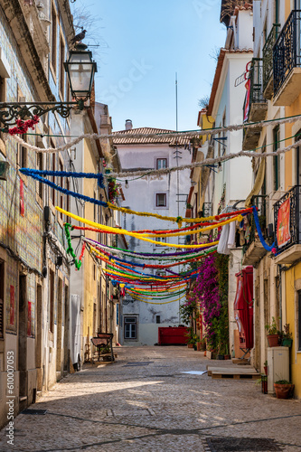 Fototapeta Naklejka Na Ścianę i Meble -  Saint Antonio Festival in Madragoa in Lisbon Portugal