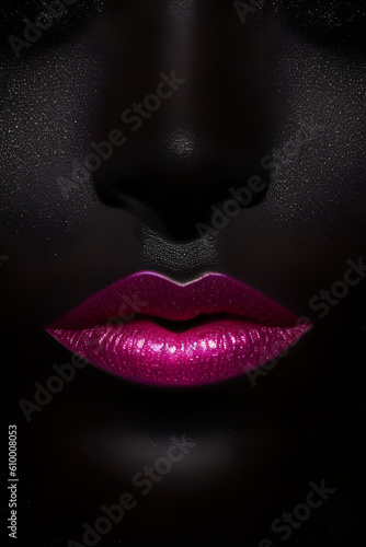 Fuchsia pink lips makeup lipstick  © Jart