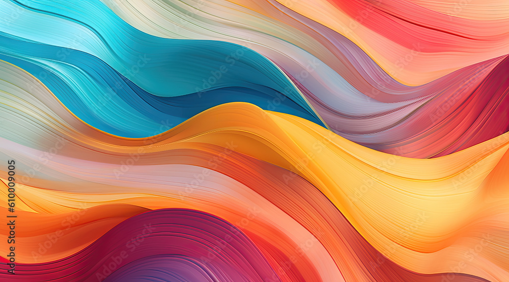 Obraz premium soft waves in pastel colors, ai generated