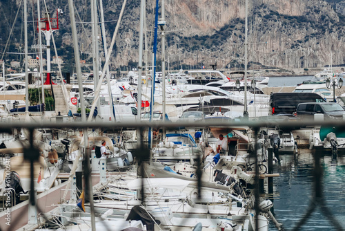 Saint-Jean-Cap-Ferrat, France - 01 June 2023: Beautiful view of the port of Saint Jean Cap Ferrat