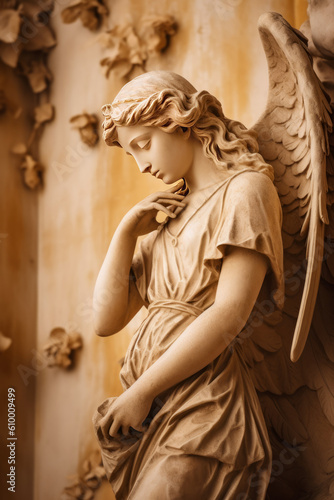 Angel statue. Generative AI