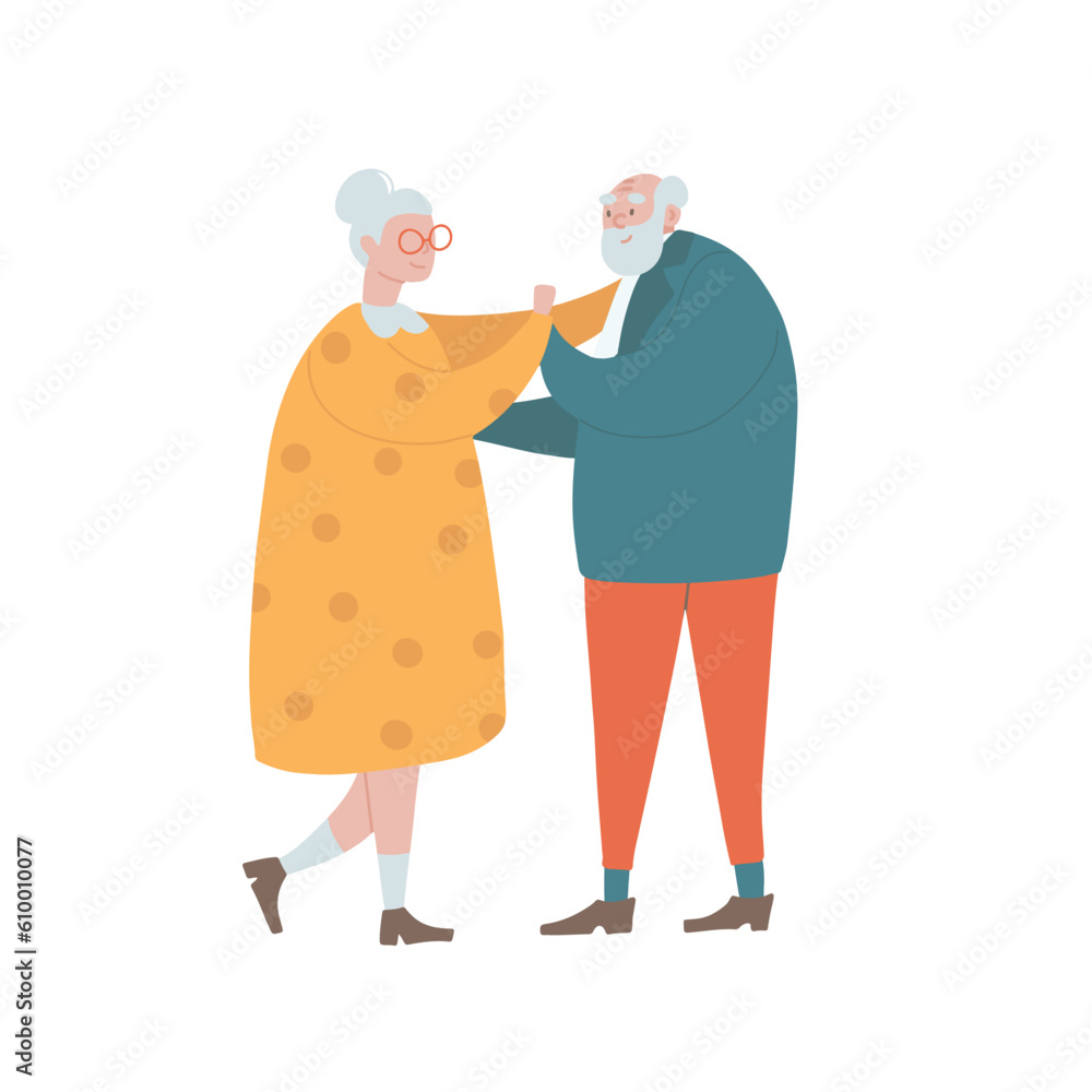 Senior Couples Dancing. Elderly People Romantic Relations Concept. Happy Old Men and Women Holding Hands and Hugging while Dancing. Old Characters Dating, Isolated hand drawn flat vector illustration. Senior Couples Dancing. Elderly People Romantic Relations Concept. Happy Old Men and Women Holding Hands and Hugging while Dancing. Old Characters Dating, Isolated hand drawn flat vector illustration.