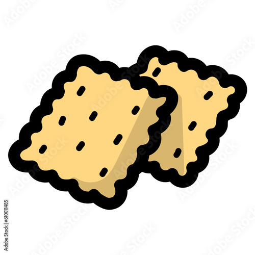 cracker filled outline icon style
