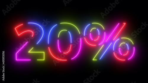 20% colored text. Laser vintage effect. Infinite loopable 4K animation