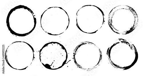 Grunge Circle Round Stamp Frame