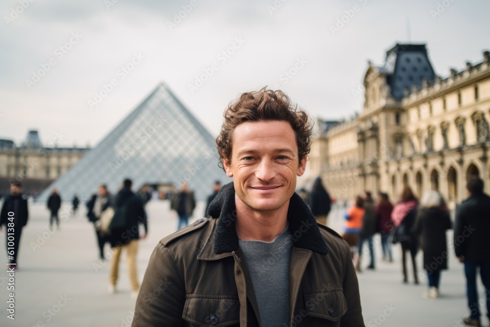 Portrait of handsome young man in Paris, France. Man looking at camera. Portrait of handsome young man in Paris, France. Man looking at camera.