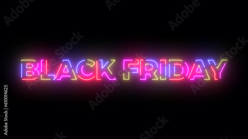 Black friday colored text. Laser vintage effect. Infinite loopable 4K animation