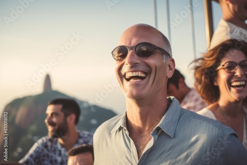 Group of friends having fun together on a rooftop - Multiethnic group of people bonding outdoors