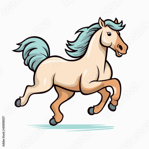 Wallpaper Mural horse, illustration, isolated, animal, farm, equestrian, equine, mammal, vector, horseback, mane, pony, mare, cartoon, collection, domestic, set, cute, symbol, stallion, sport, art, white, character,  Torontodigital.ca