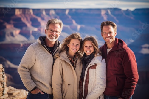 Family at Grand Canyon National Park in Arizona, United States of America