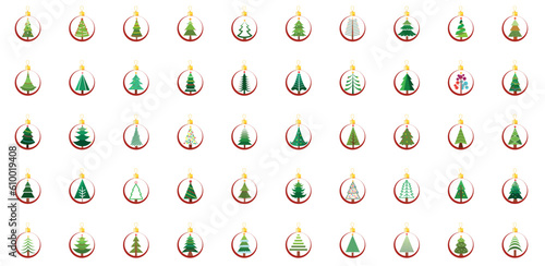 college vector icon set with red background