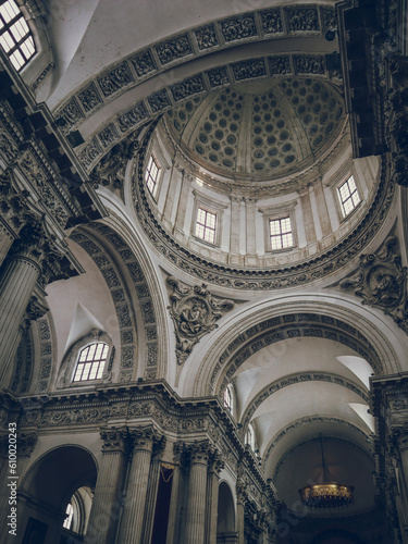 The Interior of The Duomo Nuovo or New Cathedral , Baroque and romanesque style