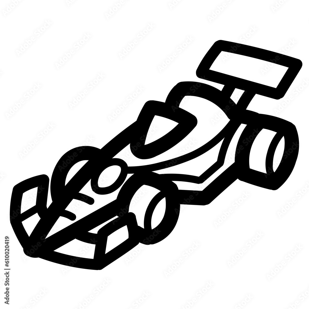 race car line icon style race car line icon style