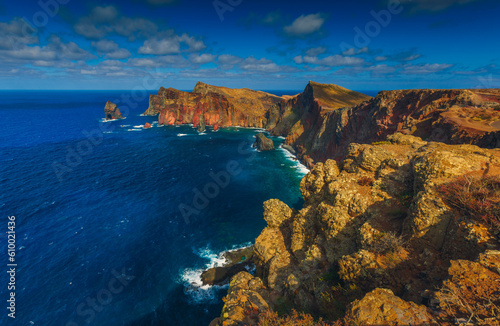 Volcanic Sea Cliffs of Sao Lourenco Peninsula: Majestic Beauty and Geological Wonders, Madeira
