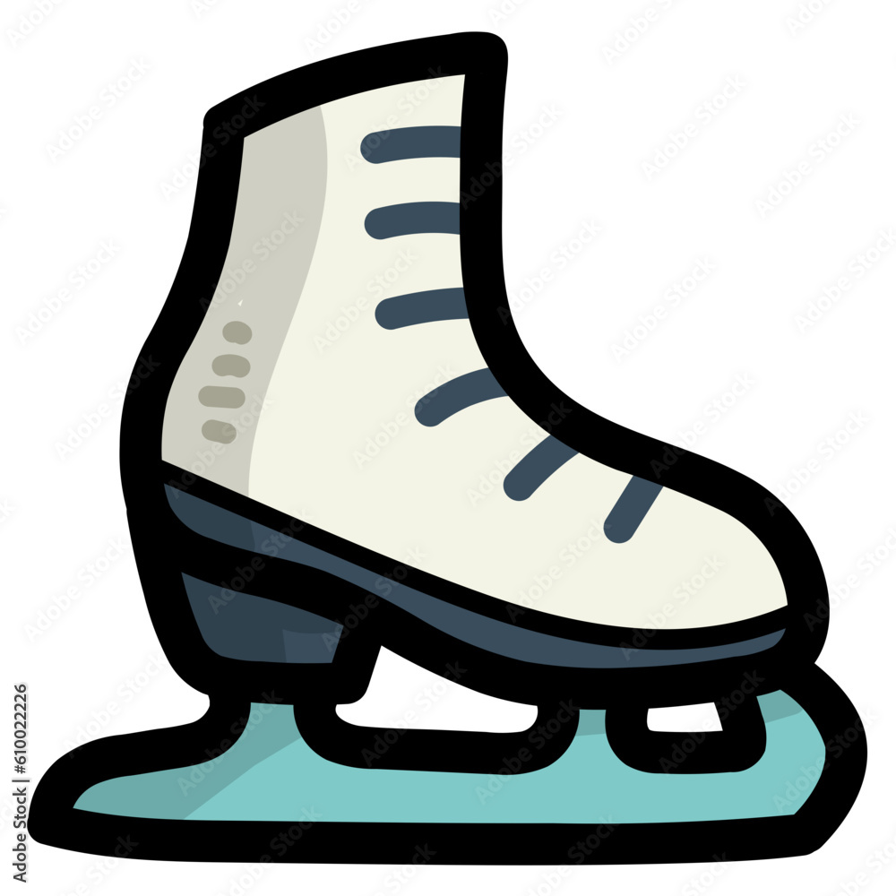 ice skate filled outline icon style ice skate filled outline icon style