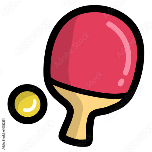 table tennis filled outline icon style