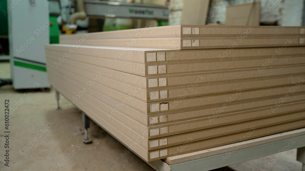 Manufacturing process of wooden doors. Folded door panels. Woodworking and joinery production. furniture manufacture. Joinery. Manufacturing process of wooden doors. Folded door panels. Woodworking and joinery production. furniture manufacture. Joinery.