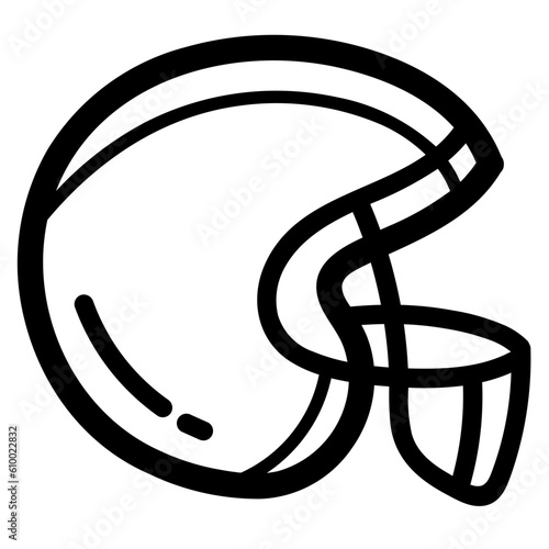 helmet line icon style