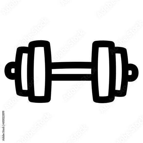 weightlifting line icon style