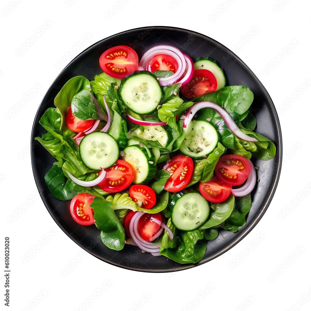 salad with tomatoes and cucumbers created with Generative AI salad with tomatoes and cucumbers created with Generative AI