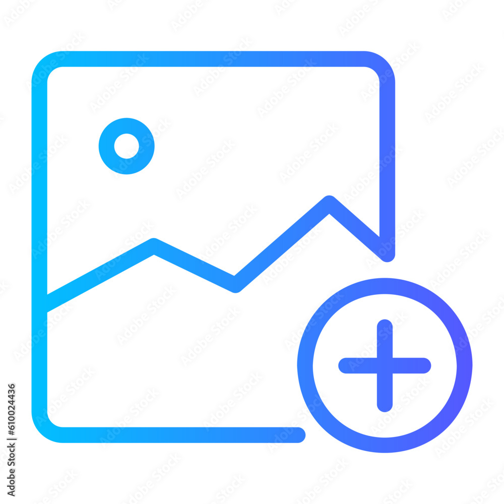 Fototapeta premium add image gradient icon