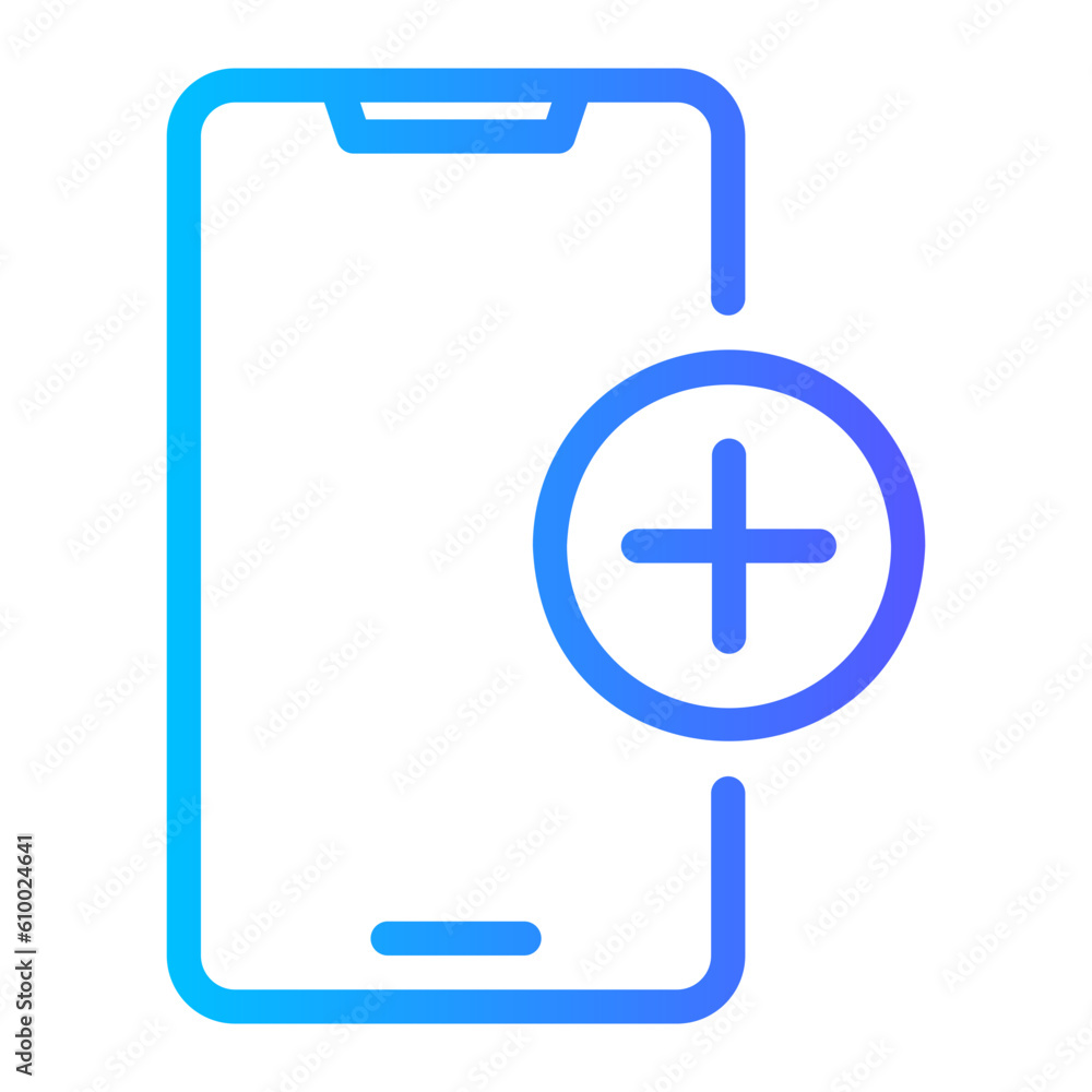 Obraz premium mobile phone gradient icon