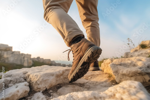 A hiker enjoying the natural scenery