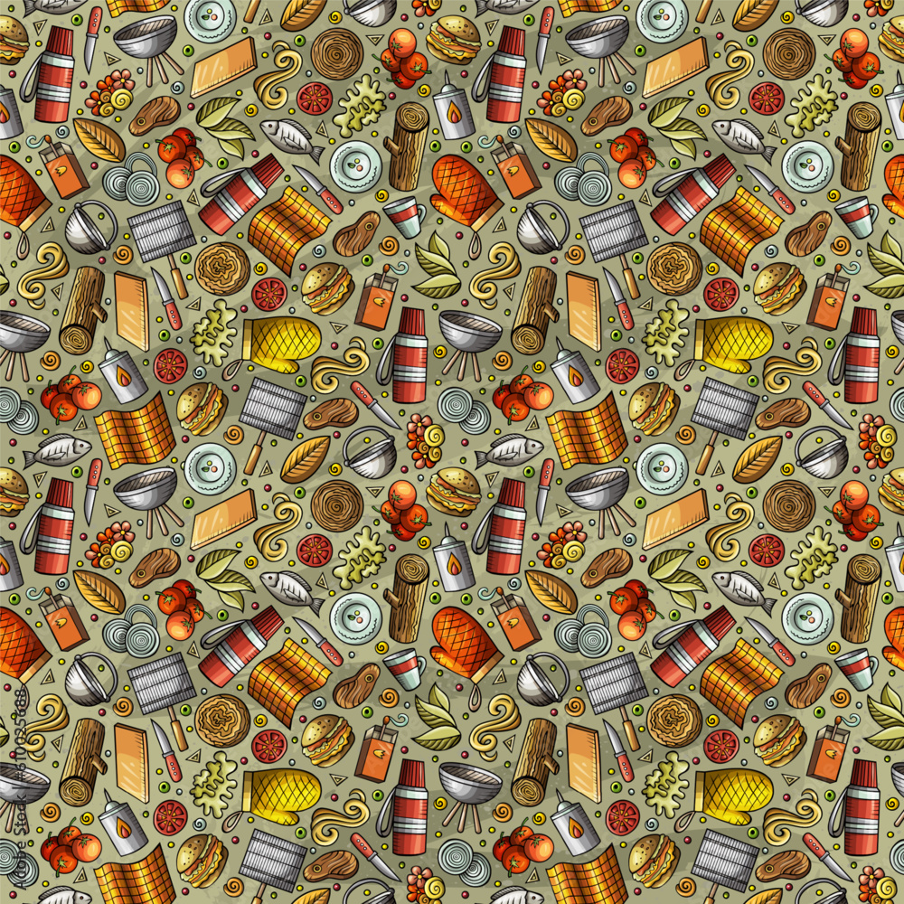 Cartoon cute Picnic seamless pattern Cartoon cute Picnic seamless pattern