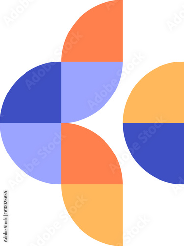 Abstract geometric element. Bauhaus elements for poster design, template design, or cover design.