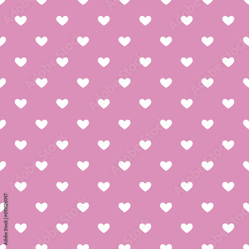 Seamless heart pattern on blue background.Simple white heart shape seamless pattern in diagonal arrangement. Love and romantic theme background.