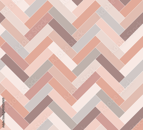 Herringbone wallpaper, floor, kitchen vector seamless tile pattern. Simple scandinavian wood zigzag print banner