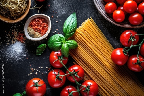 stock photo of a spaghetti ready to eat in the kitchen Food Photography AI Generated