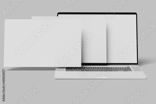 Laptop And Screen Mockup