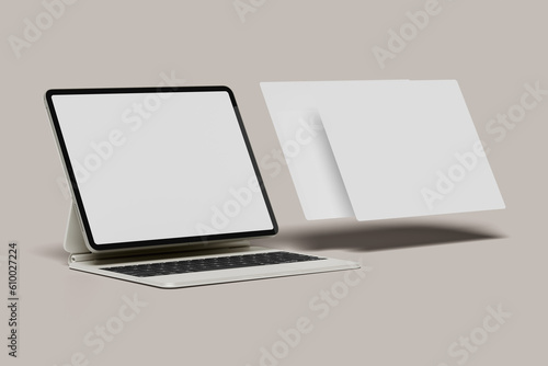 Multi device website presentation mockup