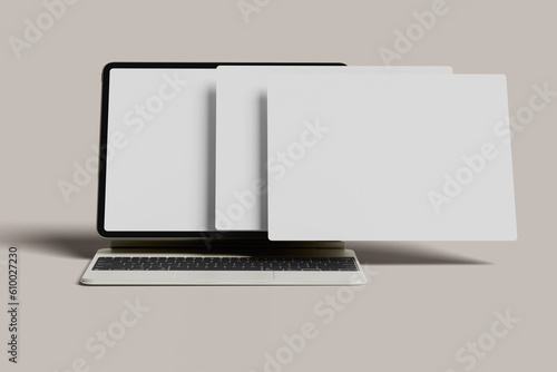 Multi device website presentation mockup