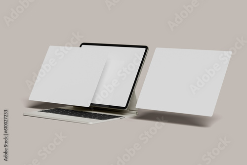 Multi device website presentation mockup