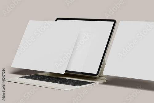 Multi device website presentation mockup