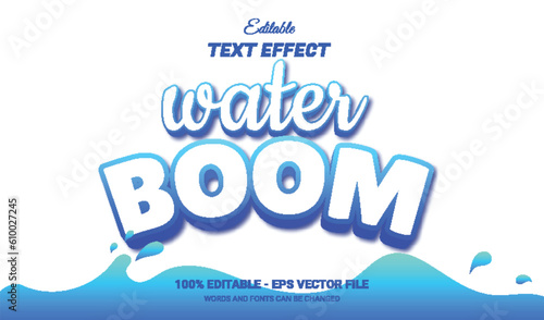 Water Boom Editable Text Effect