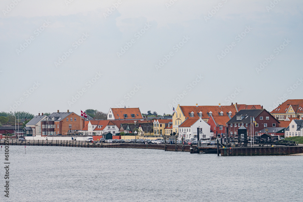 View over Fanø in Denmark from the ferry ride