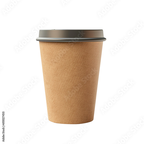 coffee cup isolated on white for mockup created with Generative AI