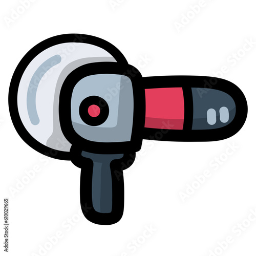 angle grinder filled outline icon style