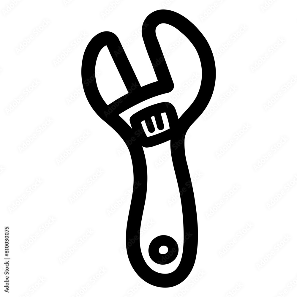 Obraz premium adjustable spanner line icon style