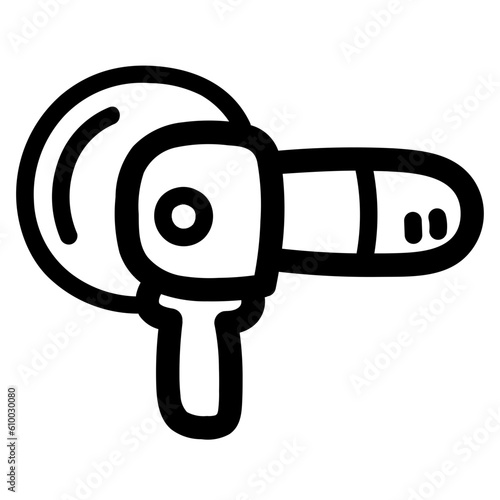 angle grinder line icon style