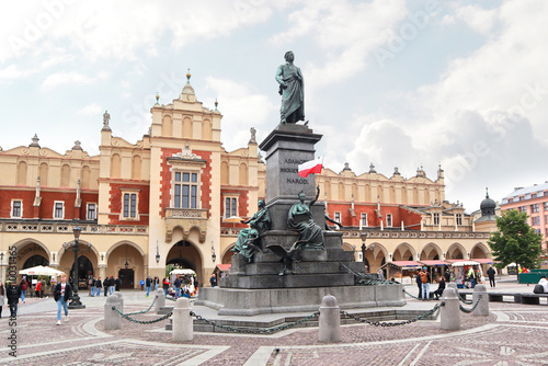 Monument to Adam Mickiewicz in Krakow, Poland photo