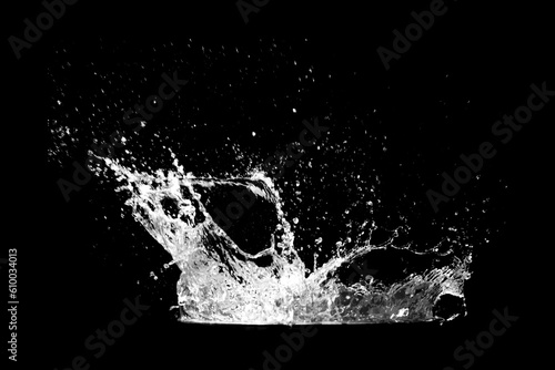splash isolated on black background